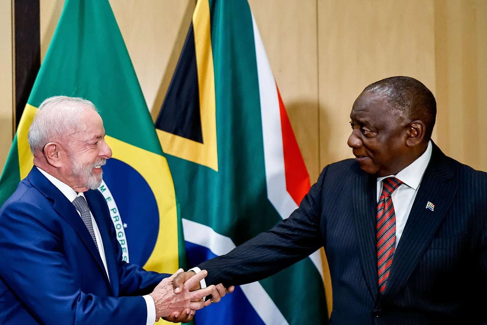 Lula in a bilateral meeting with Cyril Ramaphosa, in Johannesburg, on November 21, 2025.