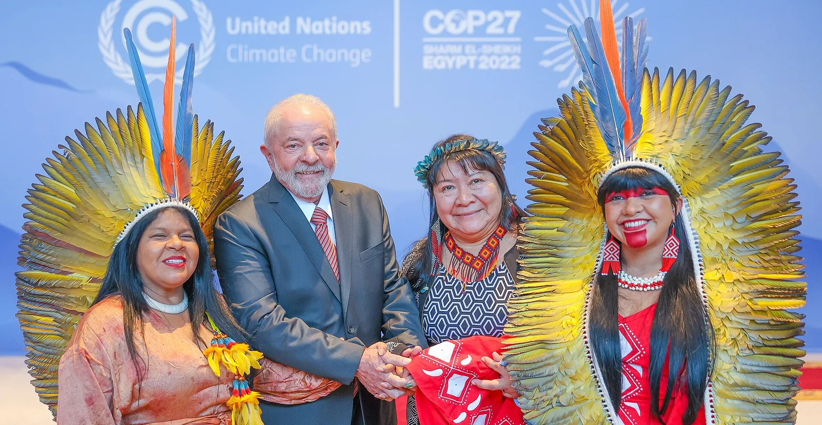 Lula, as President-elect, at the International Forum of Indigenous Peoples during COP27, in Egypt, on November 17, 2022.
