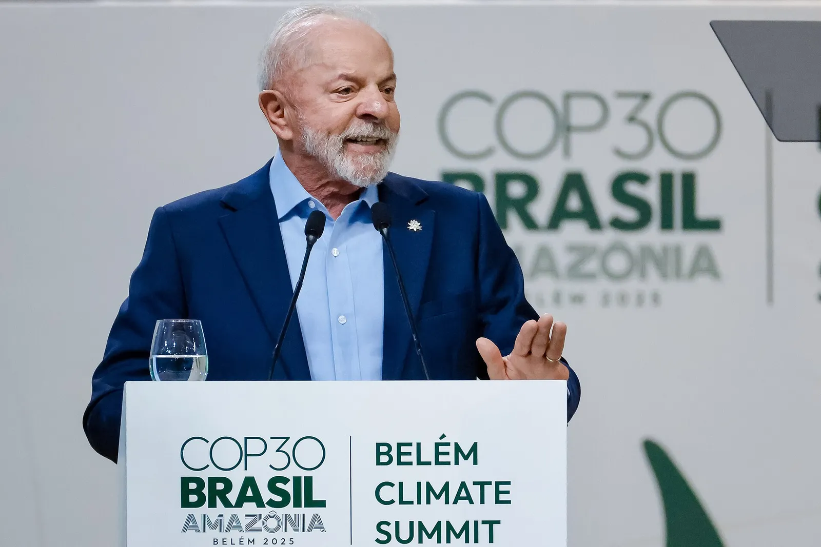 Lula at the opening of the plenary session of the COP30 Climate Summit, in Belém, on November 6, 2025.