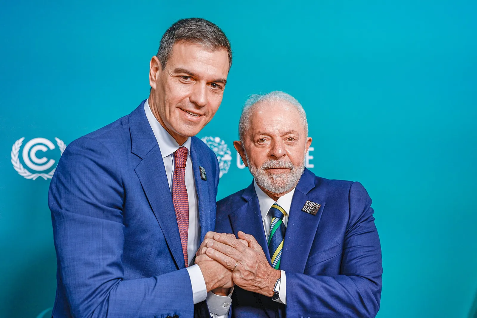 Lula in a meeting with Pedro Sánchez, in Dubai, on December 1, 2023.