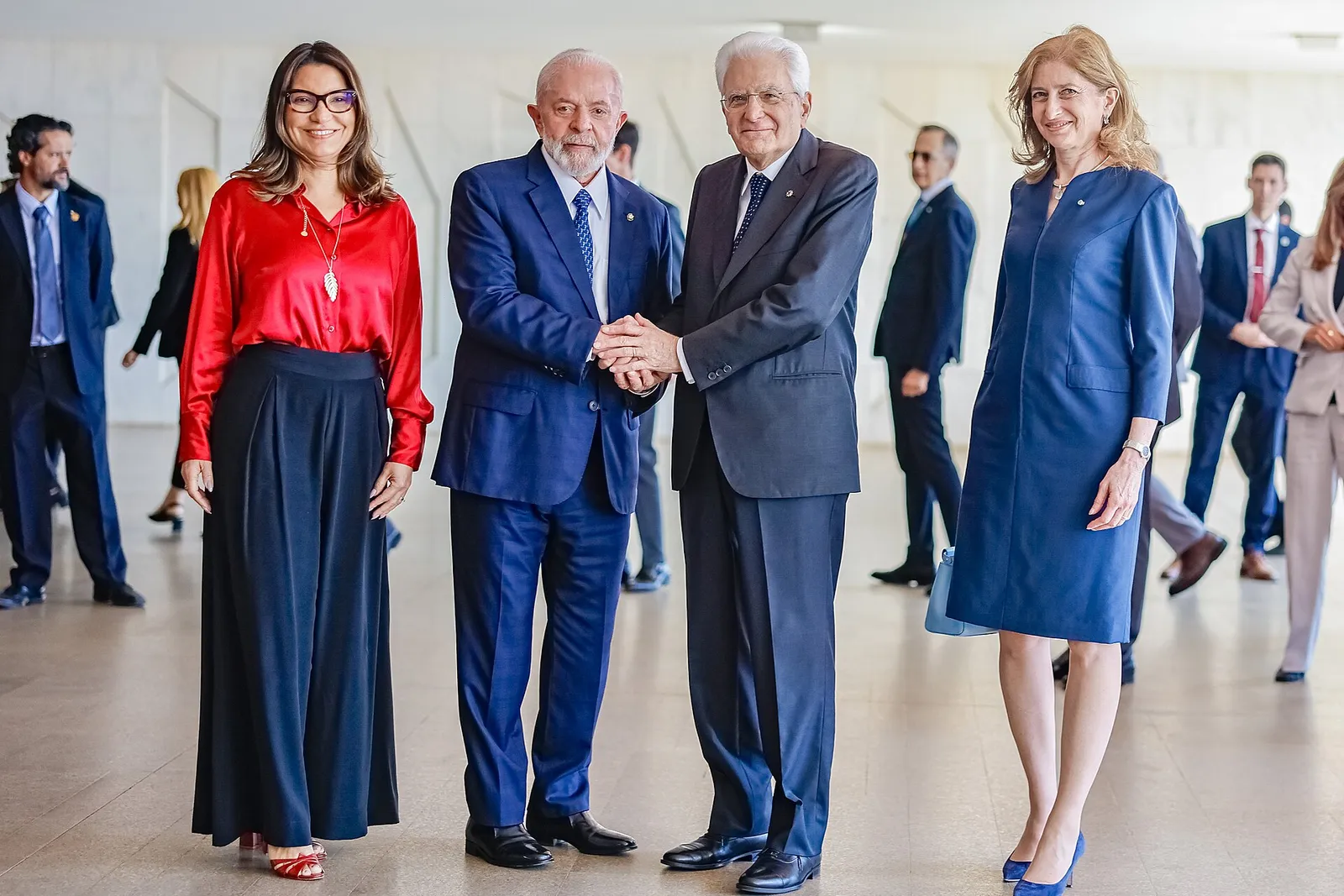 Lula at the lunch offered to the President of Italy, Sergio Mattarella, at the Itamaraty Palace, in Brasília, on July 15, 2024.