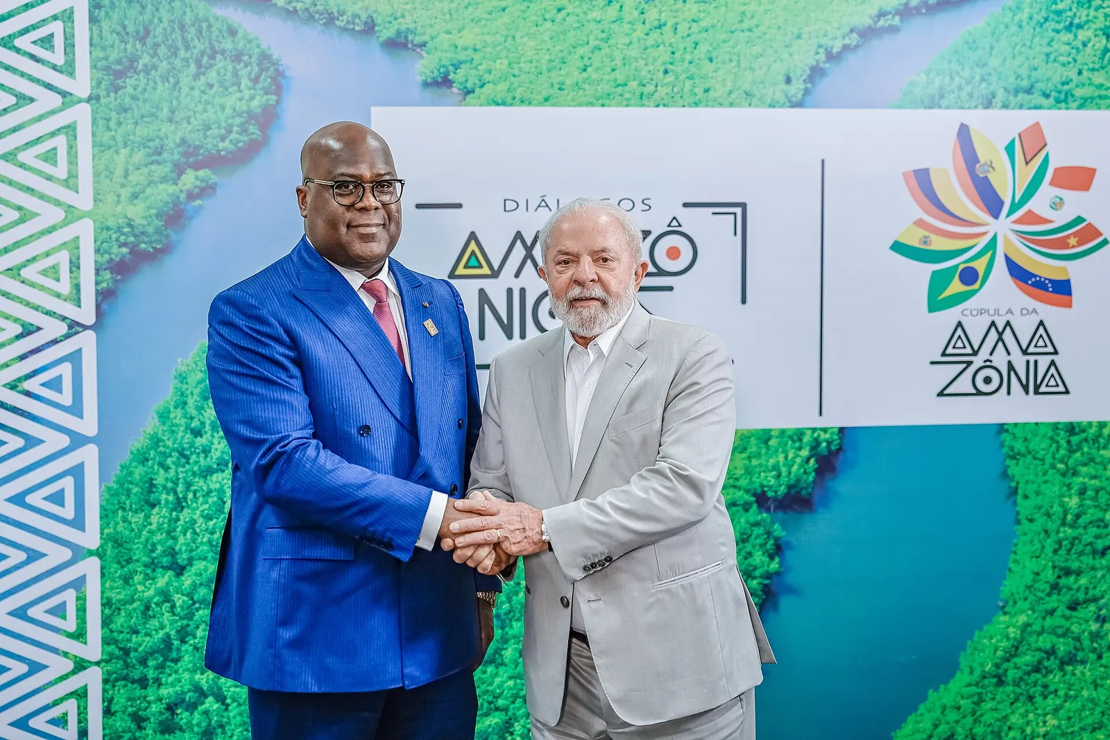 Lula in a bilateral meeting with Félix Tshisekedi, President of the Democratic Republic of the Congo, in Belém, on August 9, 2023.