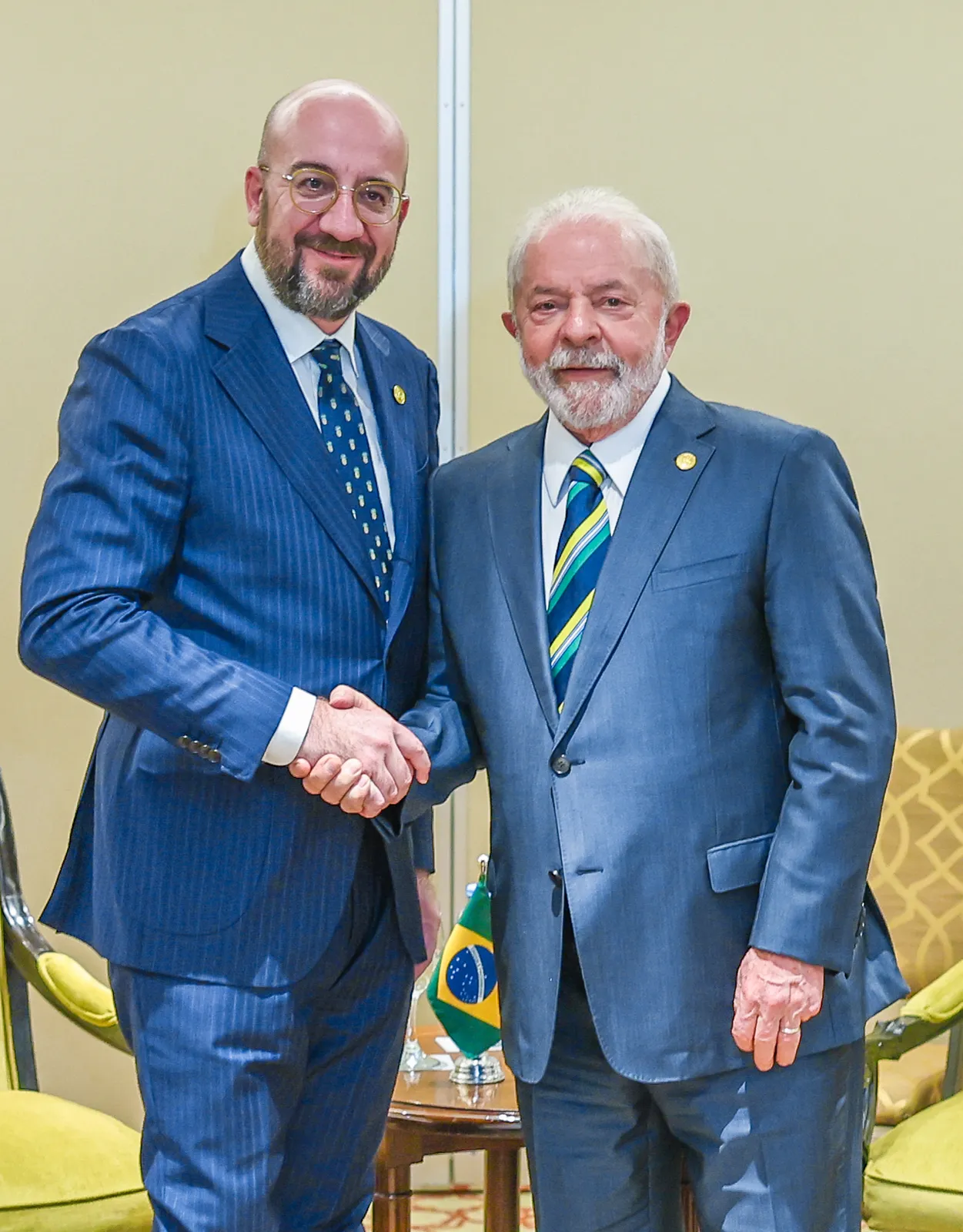 Lula in a meeting with the President of the European Council, Charles Michel, in Buenos Aires, on January 24, 2023.