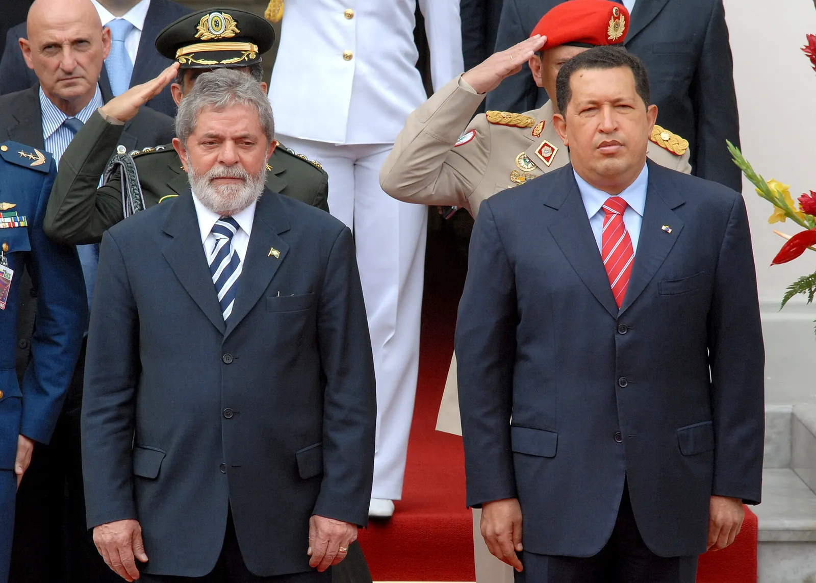 Lula and Hugo Chávez, on June 27, 2008.