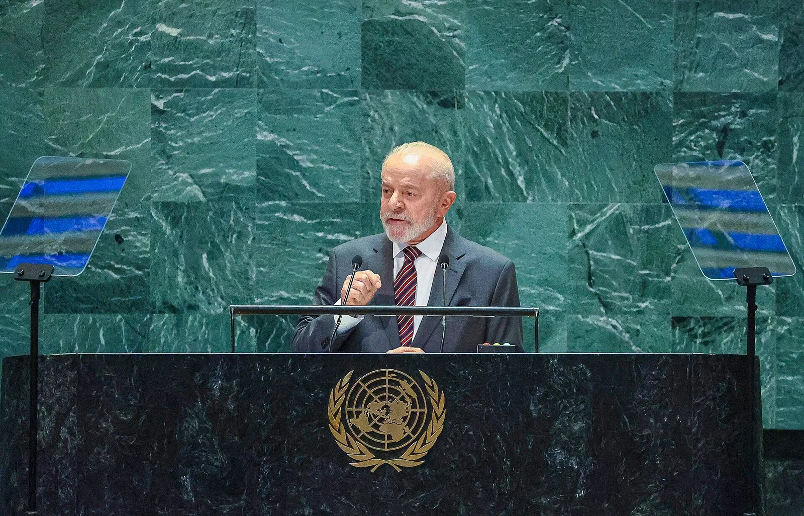 Lula at the opening session of the Summit of the Future, in the UN General Assembly Hall, in New York, on September 22, 2024.